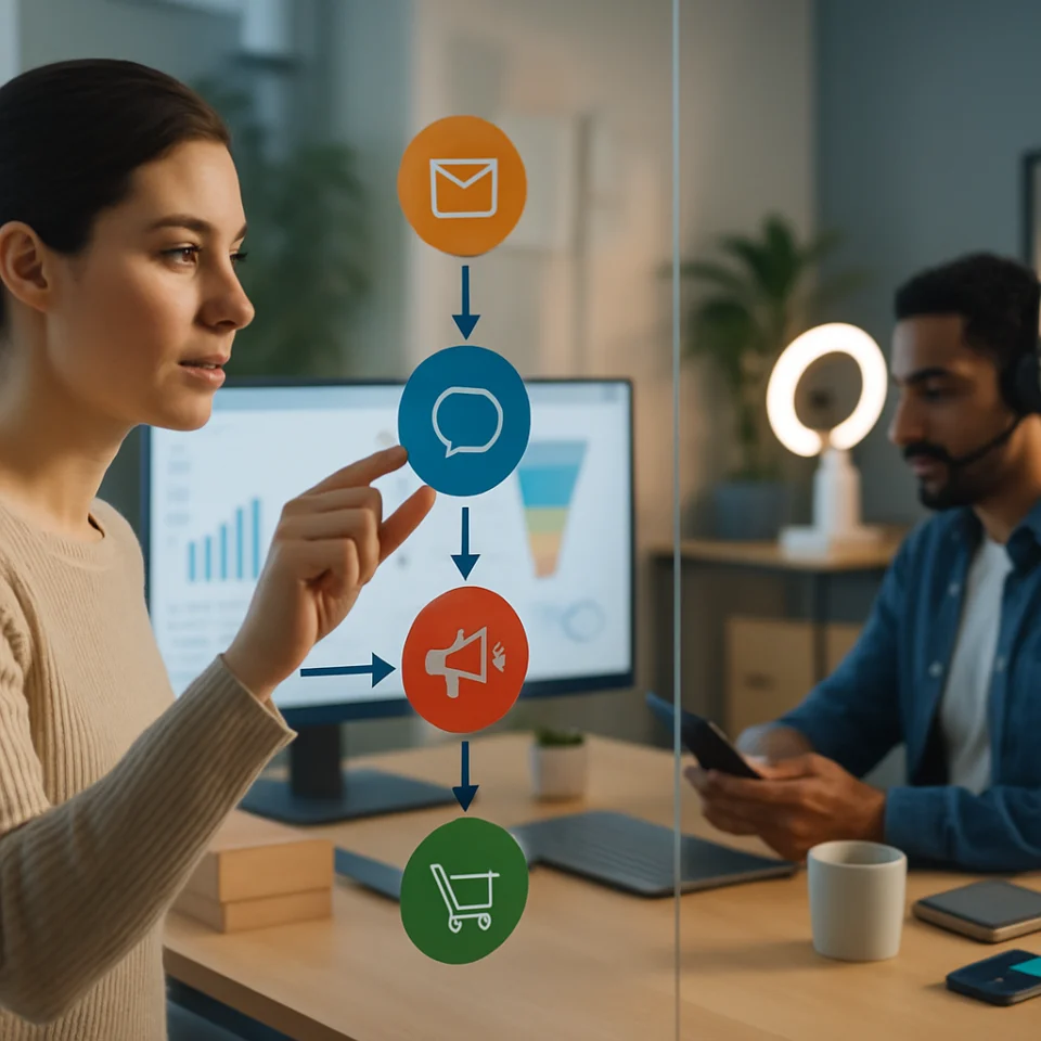 Como Aumentar Vendas Online com Automação de Marketing e Geração de Leads em 2026 - apoio visual