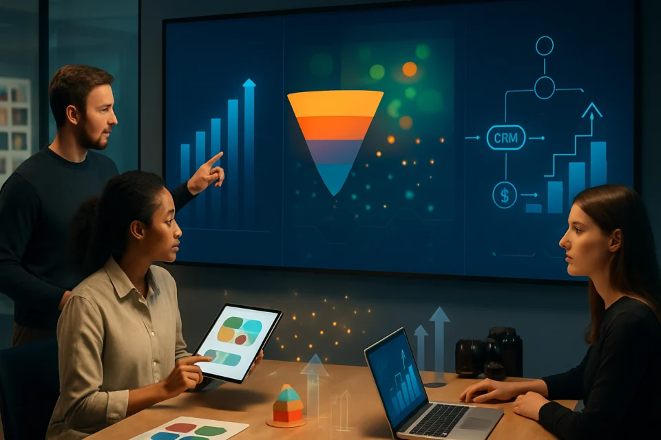 Como usar escalabilidade no faturamento e tomada de decisão baseada em dados para CRM - apoio visual