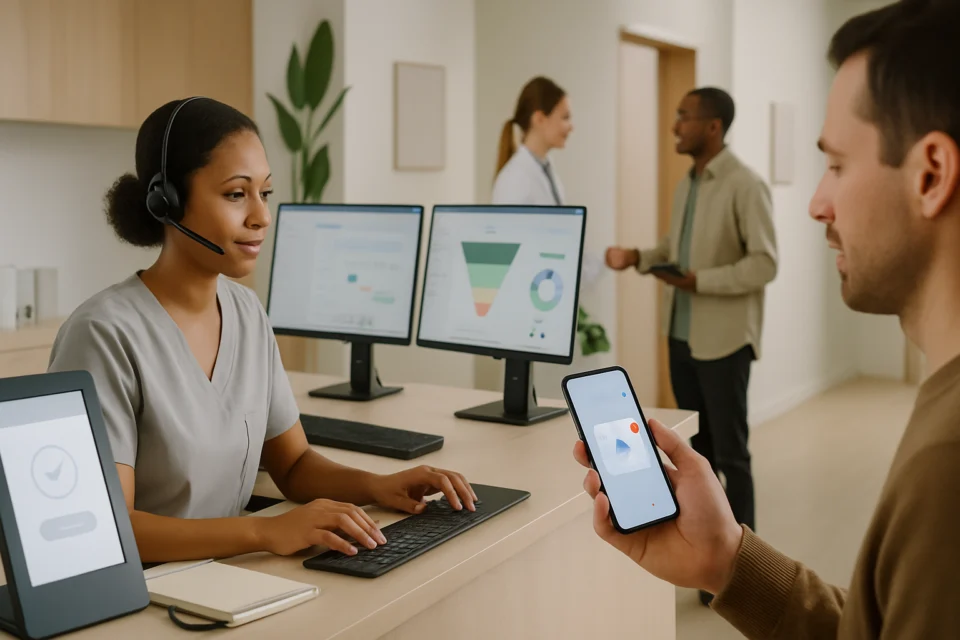 Tendências em Marketing para Clínicas: Como Crescer com Estratégias Digitais Eficazes - apoio visual