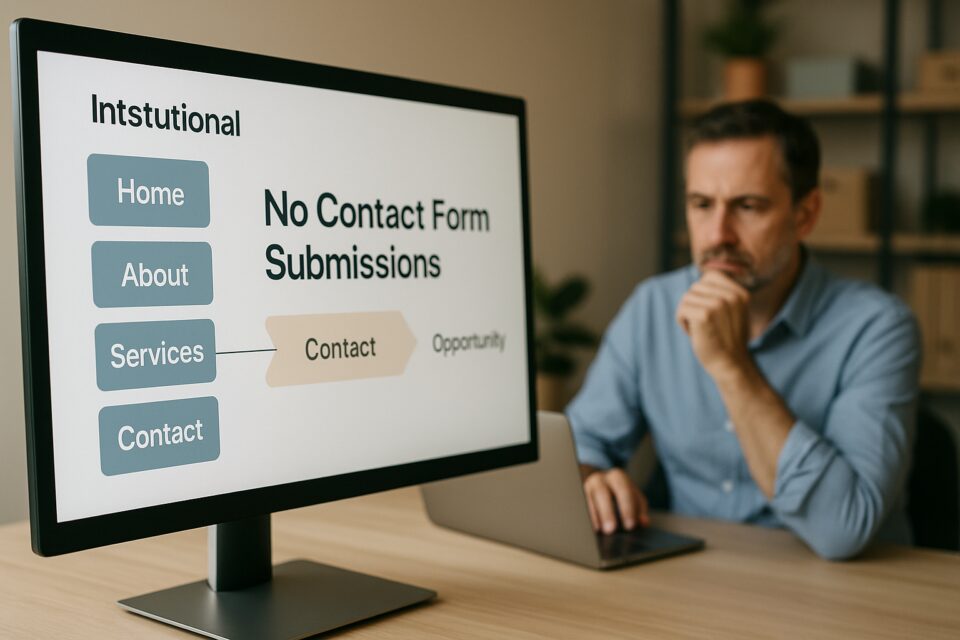Site institucional que não gera contatos: Quando reformar e quando reconstruir - apoio visual